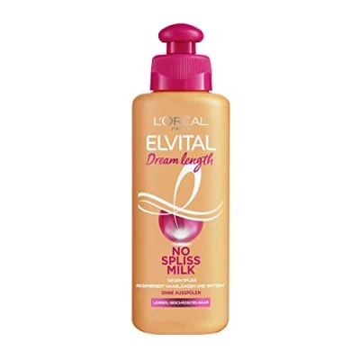 Bild av L&#039;Oréal Paris Elvital Leave In hårbehandling mot kluvna toppar, för långt, skadat hår, utan sköljning, parabener, med ricinolja, Dream Längd No toppar mjölk, 1 x 200 ml