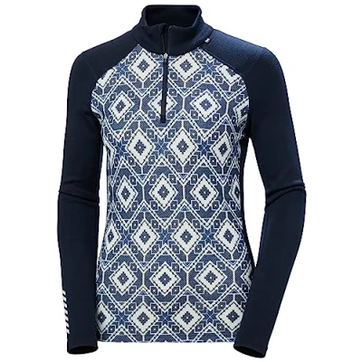 Bild av Helly Hansen LIFA Merino medelvikt grafisk 1/2 dragkedja baslager