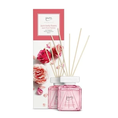 Bild av ipuro Essentials rumsdoft Lovely FLOWERS 200 ml Rumfräschare med ylang ylang, ros, liljekonvalj, vanilj och mysk doft arom diffuser pinnar luftrenare för hemmet