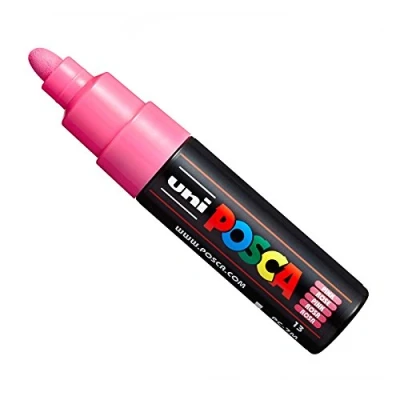Bild av Uni posca PC 7M Paint Marker markeringspenna bred spets 4,55,5 mm 15 färger rosa