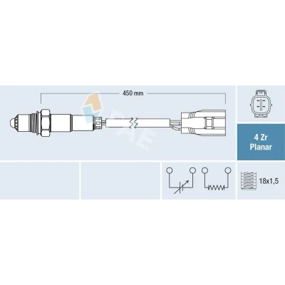 Bild av FAE 77644 Sonde lambda MITSUBISHI: Lancer 8 Limousine,