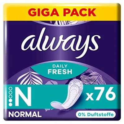 Bild av Always Daily Fresh trosor, kvinnor, normala (76 bindningar), Gigapack, utan doft