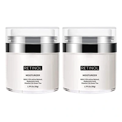 Bild av Retinol Moisturizer Cream,Anti Aging Pure Cream for Face and Eye,with 2.5% Retinol,Anti Wrinkle Cream,Rapid Repair Cream,Reduce Appearance of Wrinkles Fine lines (2Pc)