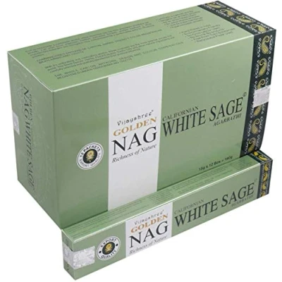 Bild av Vijayshree Golden Nag Californian White Sage Rökelsepinnar 12 st x 15 g