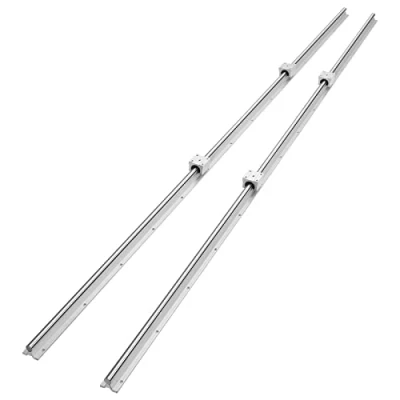 Bild av VEVOR linjär gejd, skena, 2 st. SBR20 2200 mm kolstål aluminium styrskena med 4 SBR20UU glidblock linjärlager lagerblock CNC delar för 3D skrivare fräs /svarv