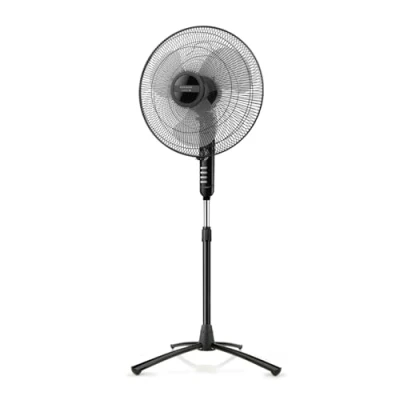 Bild av Taurus Bergen 16CR, stående fläkt med vibrationsfunktion, timer, 3 hastigheter, vingar/40 cm diameter, 45 W, svart, plast