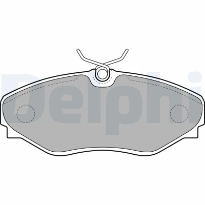 Bild av DELPHI LP1767 Jeu de plaquettes frein non préparé pour indicateur d&#039;usure avec tôle anti bruit sans accessoires RENAULT: ESPACE 3, Avantime