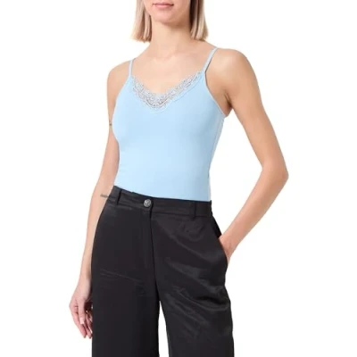 Bild av VERO MODA Damer Vminge Lace Singlet Noos Top, Dutch Canal, S