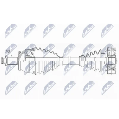 Bild av Drivaxel, framaxel vänster, audi,seat,skoda,vw, 6C0407271E, 6C0407271EX