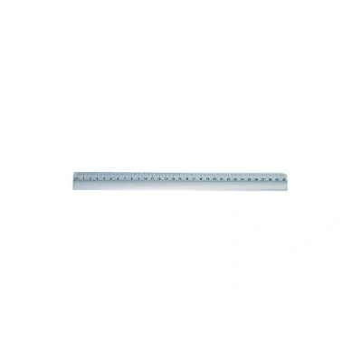 Bild av Wedo 525331 linjal (av aluminium, med halkfritt gummiinlägg, 30 cm) silver