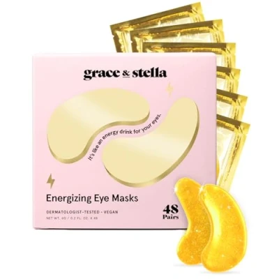 Bild av Grace &amp; Stella Prisbelönta Ögonmasker (Guld, 48 par) för Reducerade Mörka Ringar