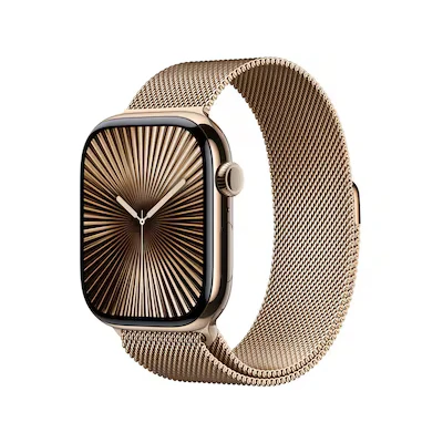 Bild av Apple Watch Series 10 GPS + Cellular 46mm Gold Titanium Case with Milanese Loop M/L