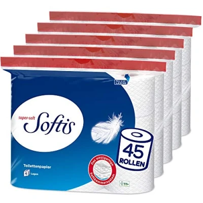 Bild av Softis 406031 Toalettpapper, 5 x 9 Stycken