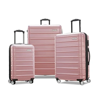 Bild av Samsonite Omni 2 hårt expanderbart bagage med spinner hjul., Rosa guld, 3 Piece Set (CO/MED/LG)