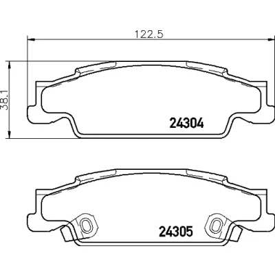 Bild av BREMBO P 09 007 Jeu de plaquettes frein avec indicateur d&#039;usure vis d&#039;étrier accessoires CADILLAC: STS Berline, CTS I Berline
