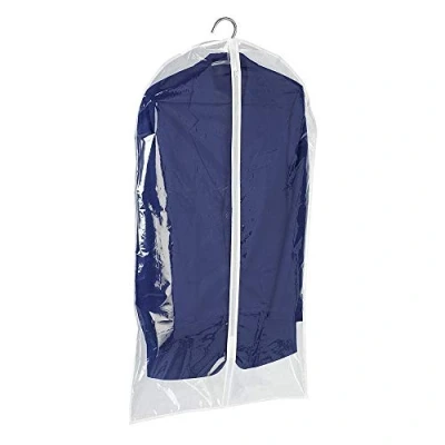 Bild av WENKO 3792700100, Mjuk förvaringsväska för kläder, Transparent, Vit, Polyeten vinyl acetat (PEVA), Dragkedja, 60 cm, 100 cm