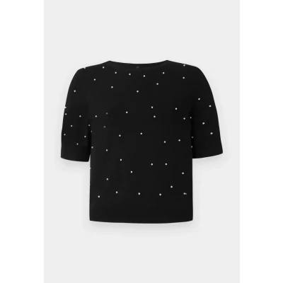 Bild av ONLY Onlvenice LIFE SS Oneck KNT Tshirt med print black, Storlek: XXL, Black