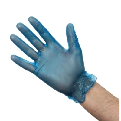 Bild av Unigloves Unicare GS0095 pulverblå vinyl engångshandskar, extra stora, set med 100