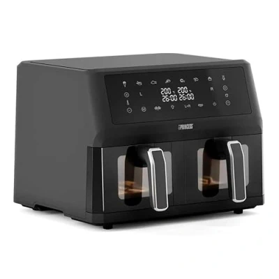 Bild av Princess Luftfritös med dubbelkorg, 11 l, BPA fri och PFAS fri, synkroniserad kokände, 8 program, visningsfönster, 2 400 W, 182276