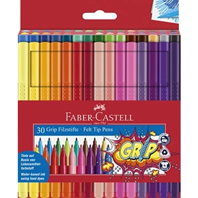 Bild av Faber Castell grepp färg filtpennor set med 30