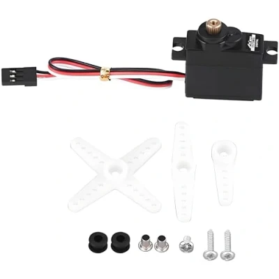 Bild av RC digital servo, 17g 4,8 6V analog servominimikrometall servo för fast vinge