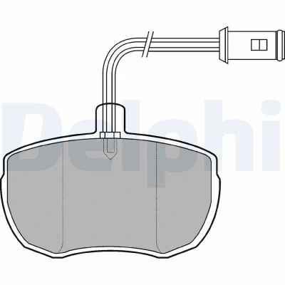 Bild av DELPHI LP651 Jeu de plaquettes frein contact signal d&#039;usure inclus avec tôle anti bruit sans accessoires IVECO: DAILY 2 Pritsche/Fahrgestell