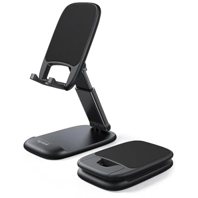 Bild av Lamicall Vikbart telefonstativ för skrivbord justerbar telefonhållare dockningsstation iPhone 15 14 Pro Max Plus, 13 12 Mini, 11 Pro, Xs, XR, X, 8, 6s, SE, Samsung S23, 4 tums 8 tum