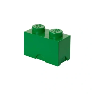 Bild av LEGO Förvaringskloss 2 pluppar, stapelbar förvaringslåda, 2,6 l, Mörkgrön