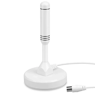 Bild av Freeview TV antenn för inomhusbruk August DTA240 Bärbar HD med hög förstärkning och utomhusbruk digital USB mottagare/DVB T TV/DAB Radio/SD/K4K magnetisk bas [Vit]