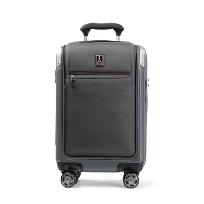 Bild av Travelpro Platinum Elite hårt fodral med vridbara hjul, TSA lås, skal, polykarbonatfodral, Vintage grå, Compact Carry on with Laptop Pocket 20 Inch, skal roterande