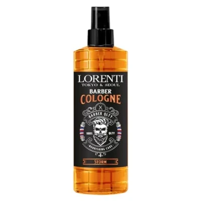 Bild av LORENTI TOKYO &amp; SEOUL Barber Cologne 400 ml STORM After Shave Spray för män Herrrakning doftvatten Eau de med praktisk pumpdispenser Uppfriskande och närande EDC