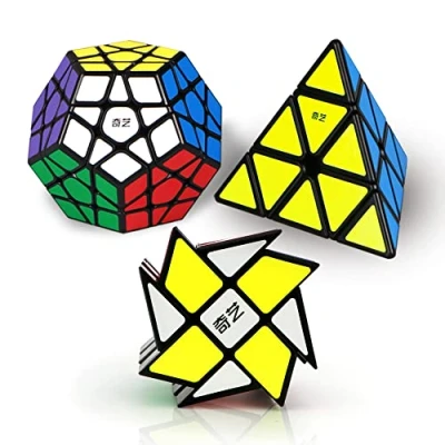 Bild av ROXENDA Speed Cube Set, Pyramid Dodekahedron Windmill Kub Hastighet Magisk Kollektion för Barn &amp; Vuxna [3 Pack]