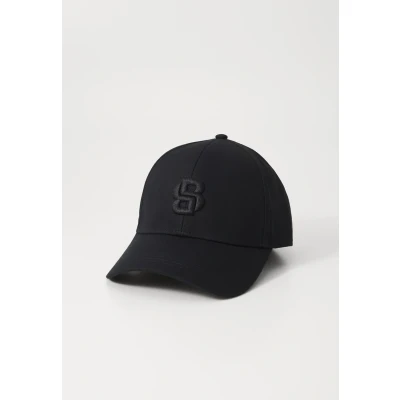 Bild av BOSS Zed B Icon bomullstwill keps med broderat dubbelt monogram, Svart002, one size