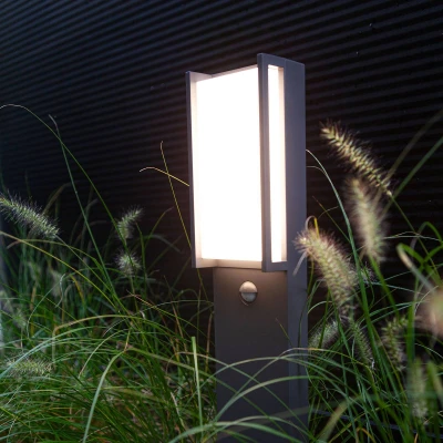 Bild av LUTEC LED gånglampa Qubo antracit, rörelsesensor