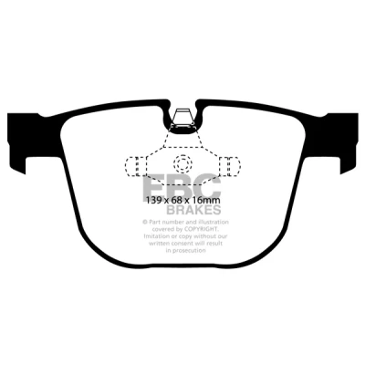 Bild av EBC Brakes Bromsbeläggssats, skivbroms DP41451R BMW [1, 3, 5, 6, 7, X5, X6]