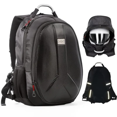 Bild av OG Original Getaway Motorcykelryggsäck Vattentät, Herr, Hårt Skal, Stor Kapacitet, Expanderbar 3545 L, Motorcykelhjälmväska, Hjälmryggsäck, Stöldskydd, Reflekterande, USB, Laptop