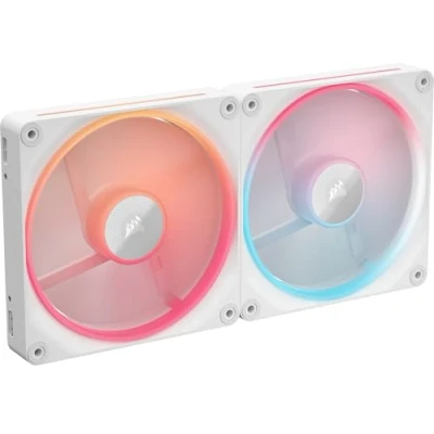 Bild av Corsair iCUE LINK LX140 R 2 pack Chassi fläkt 140mm Vit med RGB ljus 37 dBA