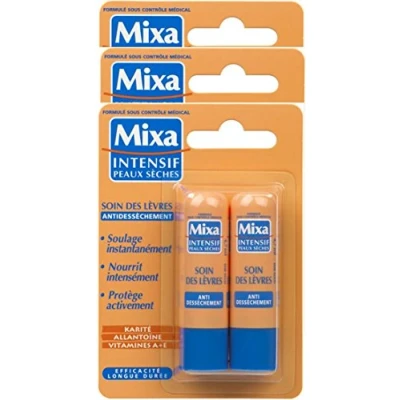Bild av MIXA läppbalsam anti torrhet (förpackning med 2 x 4,7 ml, stycken (1 pack)