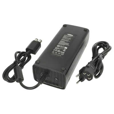 Bild av vhbw 220 V nätdel laddare laddningskabel 130 W (12 V/10,83 A) kompatibel med Microsoft Xbox 360 Slim ersättning för DE X360 3206.