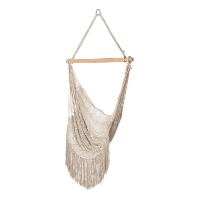 Bild av Ferm Living Path Nest Hängande stol Lys Sand W: 100 x H: 200 D: cm