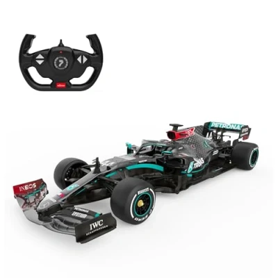 Bild av Mercedes F1 RC bil AMG W11 EQ (Skala 1:12) 2,4GHz Fjärrstyrd Officiellt licensierad Benz Tävlingsleksaksmodellbil Förare Lewis Hamilton + George Russell Kör för att överleva