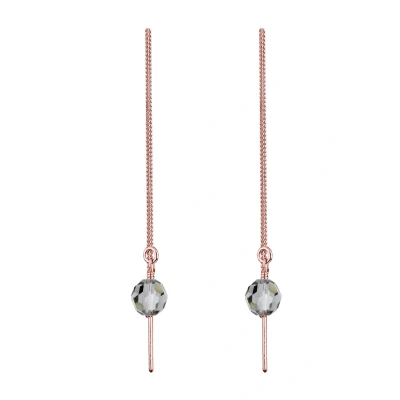 Bild av Elli damörhängen örhängen kristall glamour strålande elegant filigran 925 e Guldpläterat silver,Rödguld