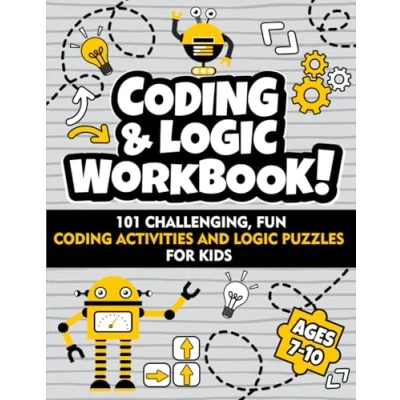 Bild av Coding and Logic Workbook!: 101 Challenging Fun Activities Puzzles For Kids Ages 7 10