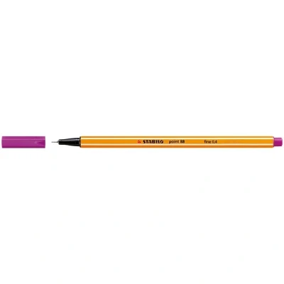 Bild av STABILO Fineliner Point 88®, tunn spets, orange pennkropp, lila bläck