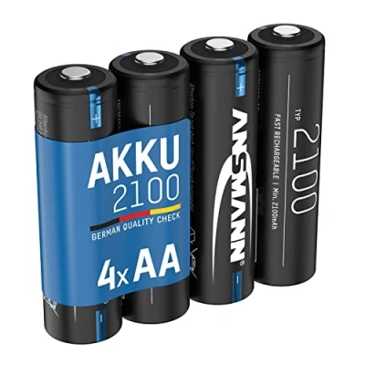 Bild av ANSMANN batteri AA 2 100 mAh NiMH 1,2 V batterier uppladdningsbara med låg självurladdning idealisk för trådlös mus/tangentbord, väckarklocka/klocka, leksaker, sollampor, LED lampor, dekoration