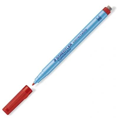 Bild av Staedtler OHP pen Lumocolor correctable 10 pcs M red