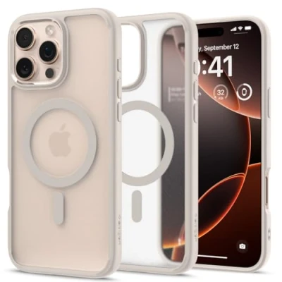 Bild av Spigen Ultra Hybrid MagFit Skal Kompatibel med iPhone 16 Pro Max Case Fodral Frost Natural Titanium