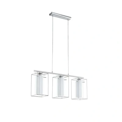 Bild av EGLO LONCINO 1 pendlande belysning krom/klar, vit