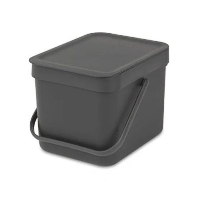 Bild av Brabantia Sort &amp; Go Recycling Mülleimer, Hink, Grey, 6 Liter