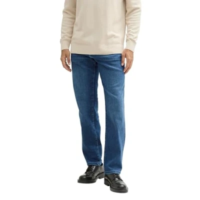 Bild av TOM TAILOR Marvin raka jeans för män, 10113 Clean Mid Stone Blue Denim, 30W / 30L